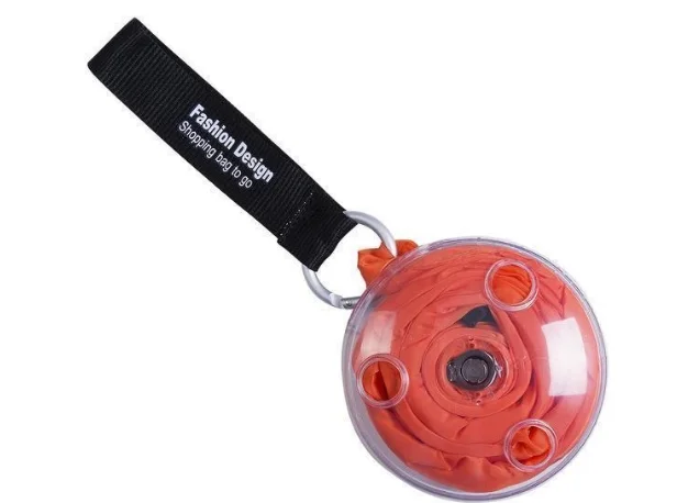 K-STAR Large Capacity Folding  Storage Bags Portable Shopping Storage Bag Eco-friendly Reusable Folding Women Handle Bag orange