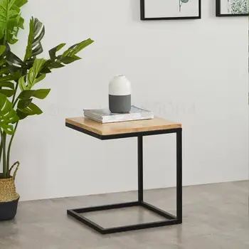 

Nordic Small Table Living Room Square Small Square Table Corner Table Side Table Solid Wood Sofa Coffee Table Iron Table