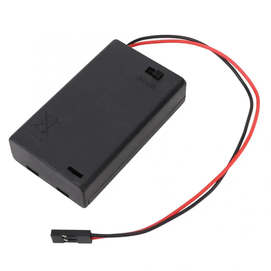 5pcs Battery AAA x 3 Battery Case Box with Cover ON/OFF Switch