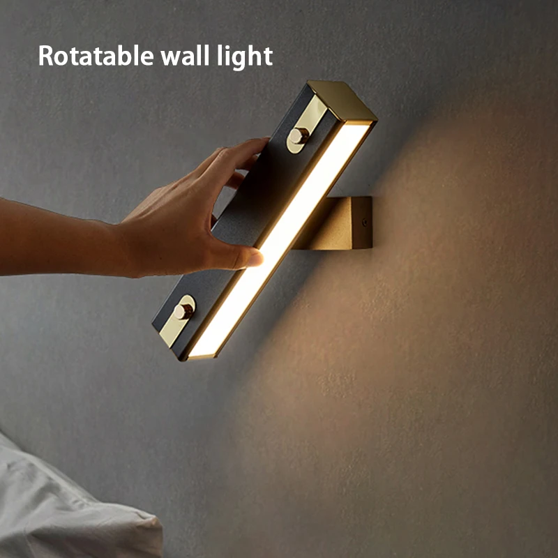 Rotating Wall Lamp Modern LED 110V Living Suite Dining Bedroom Bedside Studyhouse Home Decoration Hanging Lighting | Лампы и освещение