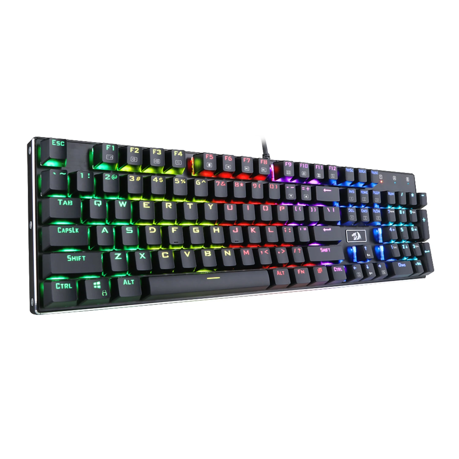 

Проводная Механическая игровая клавиатура Redragon K556 RGB светодиодный Ной подсветкой и алюминиевым корпусом, 104 стандартных клавиш