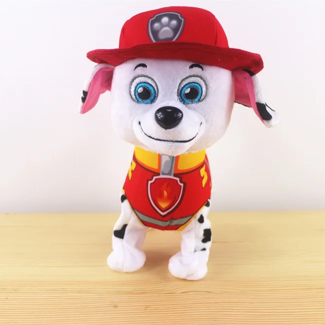 Paw patrol 25-30 см Голосовое управление Интерактивная собака Электронная ходьба щенок с голосовым управлением умный питомец может ходить и лаять - Цвет: red english