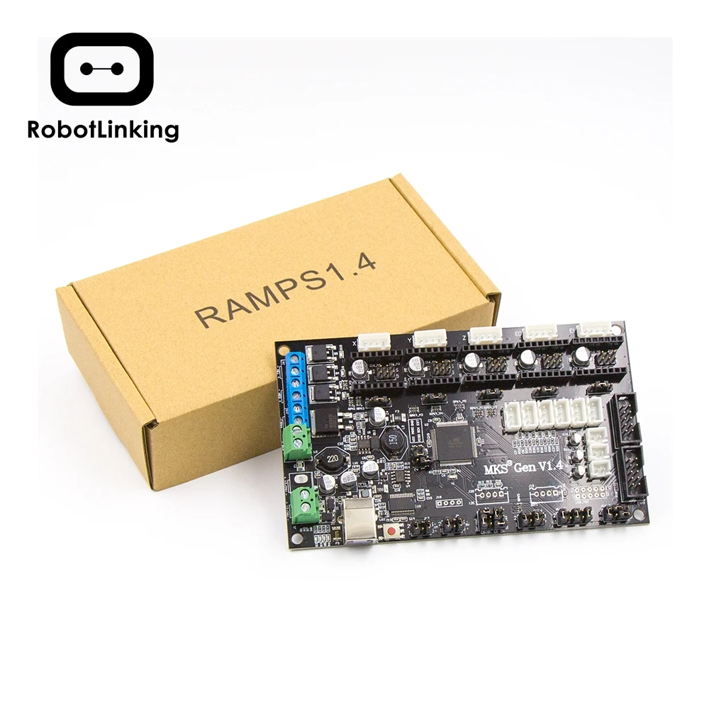 Последний 3D принтер MKS Gen V1.4 плата управления Mega 2560 R3 Материнская RepRap Ramps1.4