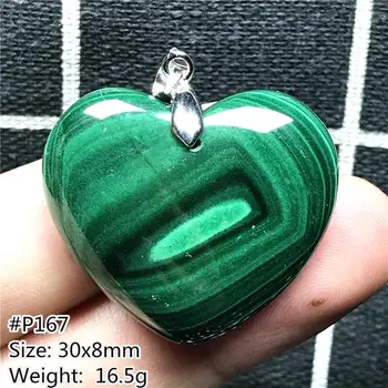 

Natural Green Malachite Chrysocolla Necklace Pendant Jewelry For Women Lady Man Silver Heart Crystal 30x8mm Beads Gemstone AAAAA