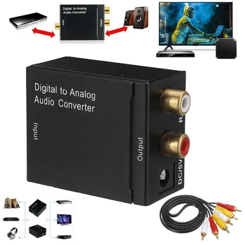 

Digital to Analog Audio Converter Adapter Optical Fiber Toslink Coaxial S / PDIF 5V 1A Instructions Cinch Toslink Cables