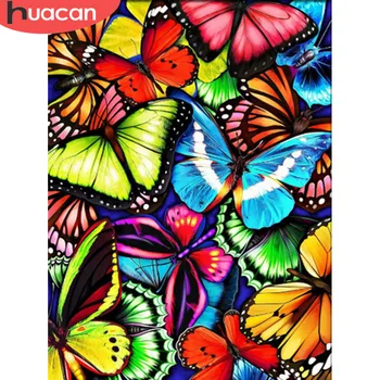 

HUACAN Painting By Numbers Animal Butterfly Kits Drawing Canvas DIY HandPainted Pictures Art Gift Home Decor