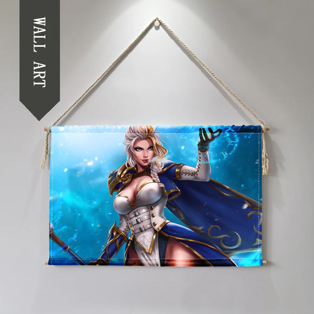 World of Warcrafts Sylvanas Jain Подвесной Настенный художественный плакат Настенные картины для гостиной ткань свиток живопись cuadro decorativo - Цвет: 8