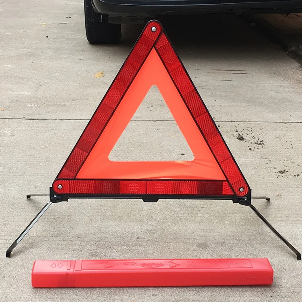 

Triangle Red Reflective Warning Safety Sign Emergency Breakdown Road Safety Kit Vehicle Car Van Caravan Safety Signs