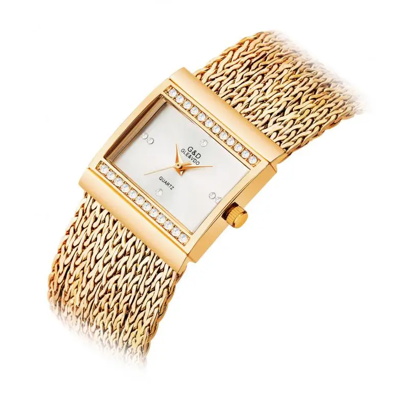 Ladies Wrist Watches Woman Famous Brand Dress Square Design Female Wristwatch Gold Stainless Steel Clock Montre Femme 2024 3