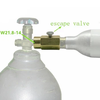 

Brass CO2 To Soda Stream Adapter W/ W21.8 Thread Fit Filling Soda Stream Tank F