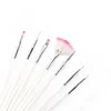 Purple/White/Gold 7pcs/Set Nail Art Painting Brush Pen Manicure Tools  For Acrylic Powder UV Gel Polish Brushes Tools 2