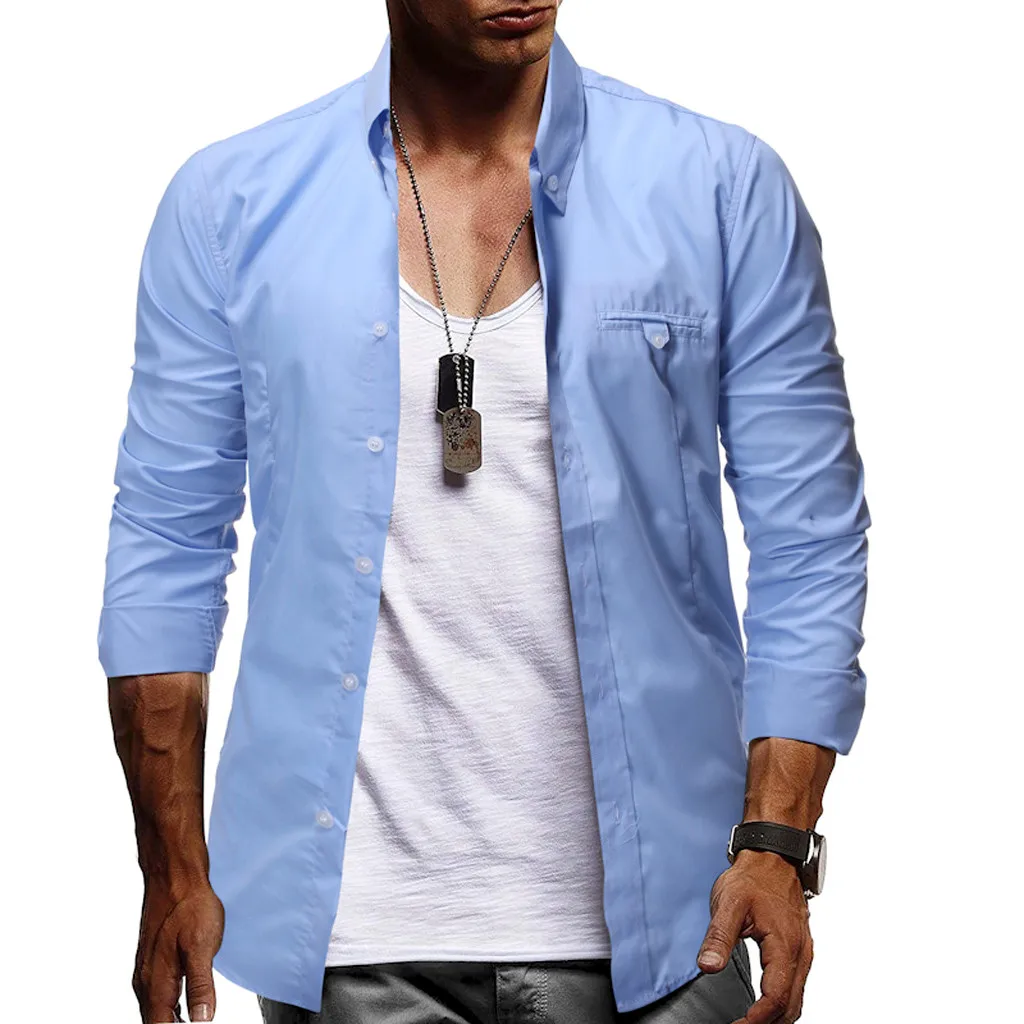 Мужская мешковатая рубашка из смесового хлопка и льна однотонная блузка с