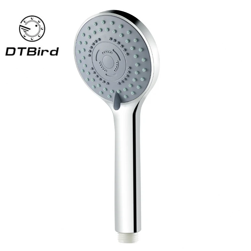 silver Plactis ручной для экономии воды ванная душевая головка суперзаряженная ABS анти капля насадка для душа - Цвет: silver