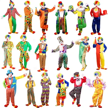 

Halloween Costume Party Costumes Show Props Men Clown Costumes Set Adult Clown Costumes Cosplay Festival Bar Decoration