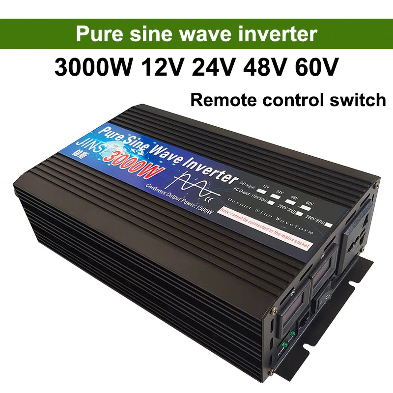 DC12/24V zu AC 110V/220V LED yuaierchen 4000W Solar-Wechselrichter Sinuswelle 4 USB