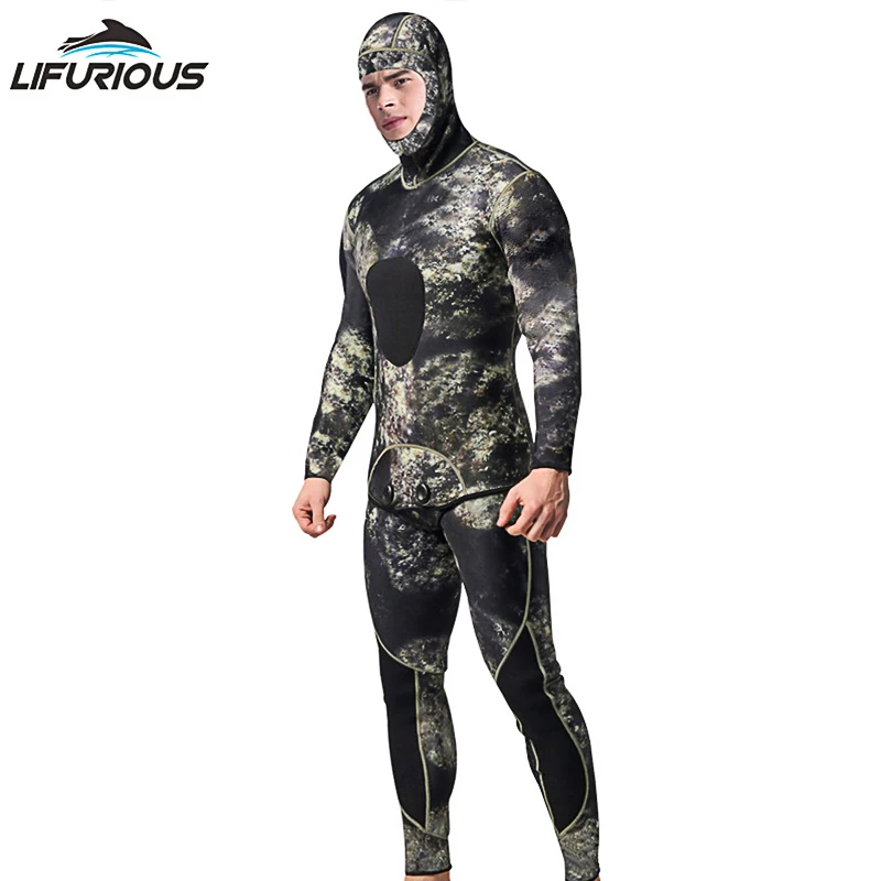 

3mm Scuba Diving Suits for Men 2 Pieces Long Sleeve Keep Warm Wetsuits Spearfishing Rash Guards Surfing Swimsuits