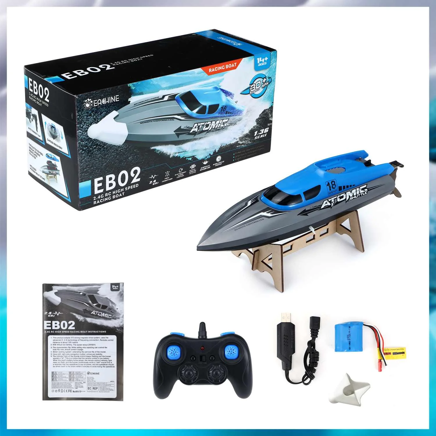 Eachine EB02 Rc Boot Afstandsbediening 