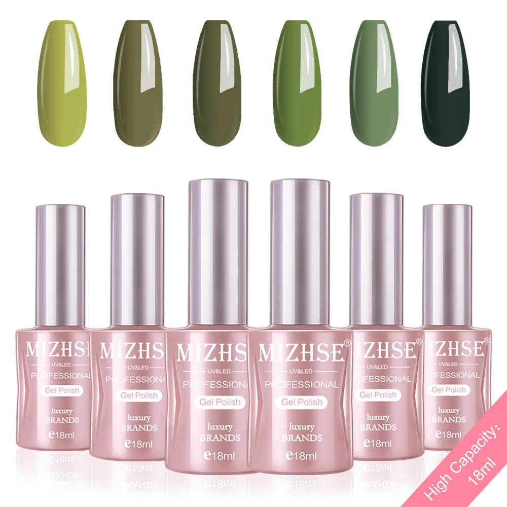 P19 MIZHSE Гель-лак набор УФ-наконечники Vernis Полупостоянный Гель-лак лаковое гелевое покрытие для ногтей длительный Чистый Цвет Гель-лак подарочная коробка - Цвет: P19