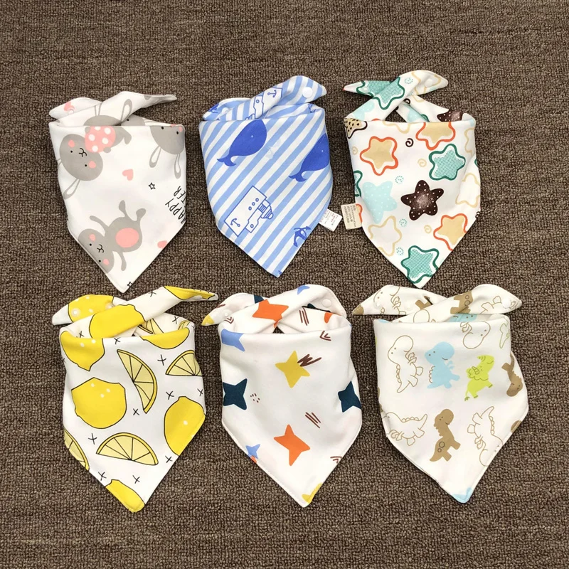 Baby Cotton Bibs Feeding Smock Triangle Bandana Apron Infant Burp Cloths Saliva Towel Baby Girls Eating Accessory Baby Stuff