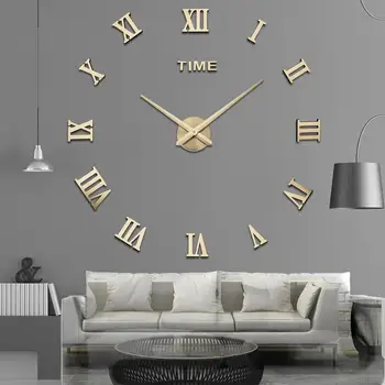 Special Offer 3d Big Acrylic Mirror Wall Clock Diy Quartz Watch Still Life Clocks Modern Home Decoration Living Room Stickers 1