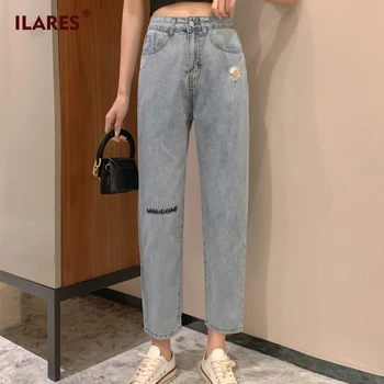 

ILARES Jeans Woman Mom Jeans Jeans For Women Loose High Waist Wide Leg Denim Pants 2020 Female Harem Trousers Plus Size Pant 5XL