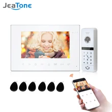 Jeatone – visiophone intelligent sans fil avec écran 960p de 7 pouces, interphone vidéo wi fi, déverrouillage par mot de passe