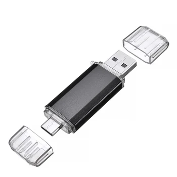 

1 piece New Black OTG For Mobile Phone Flash Drive Disk 32G USB 2.0 Type-C Memory Stick Thumb Pen For Computer Connectors