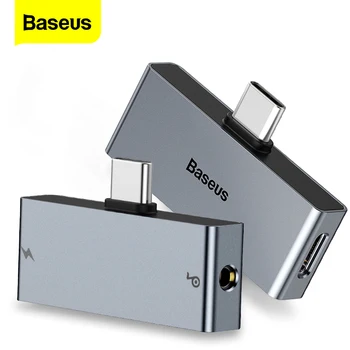 

Baseus USB Type C to 3.5mm Headphone Jack AUX Adapter For Xiaomi Redmi Note 7 Huawei P20 P30 Pro Type-C Fast Charging Splitter