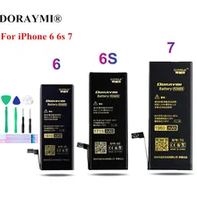 DORAYMI для iPhone 6 батарея большой емкости литий-полимерная батарея для iPhone 5 5S SE 6s 7 телефон батарея Замена аксессуары