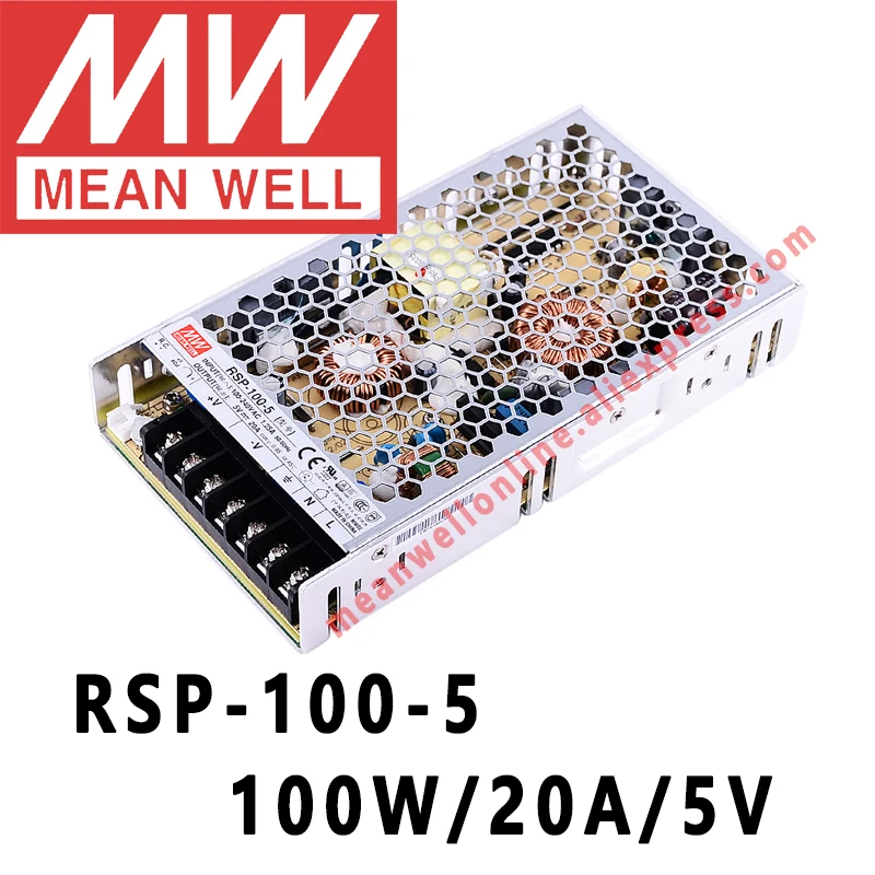 Mean Well RSP-100-5 meanwell 5VDC/20A/100W с одним выходом и функцией PFC Интернет-магазин