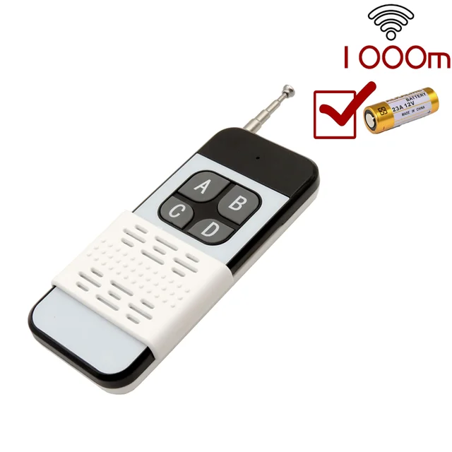 433 Mhz Wireless RF Module Remote Control Learning Code 1527 Remote Control 1/2/4CH Long Range 1000m For Lamps Lights Gate Door KT184A