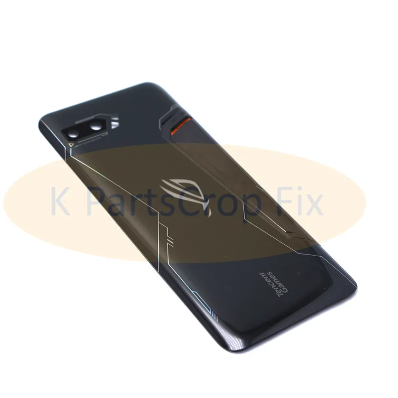 Задняя крышка для Asus ROG Phone II ZS660KL, стеклянный корпус, задняя крышка, Сменный Чехол+ объектив камеры для ASUS ZS660KL, задняя крышка