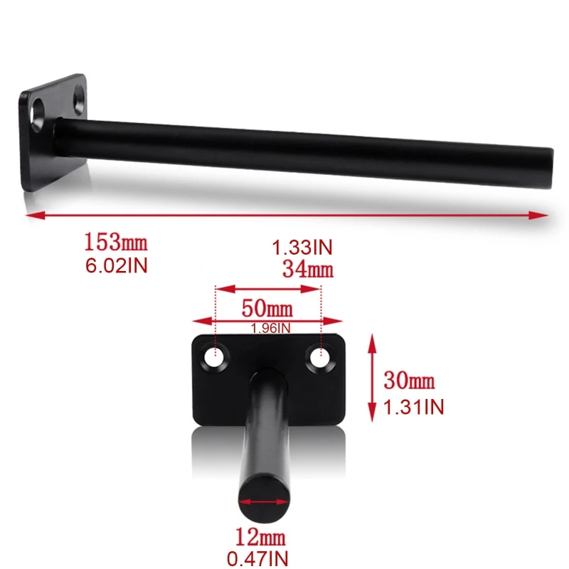 

2pcs/set T-shaped Invisible Wall-mounted Shelf Support Concealed Storage Rack Fixed Floating Bracket with Screws