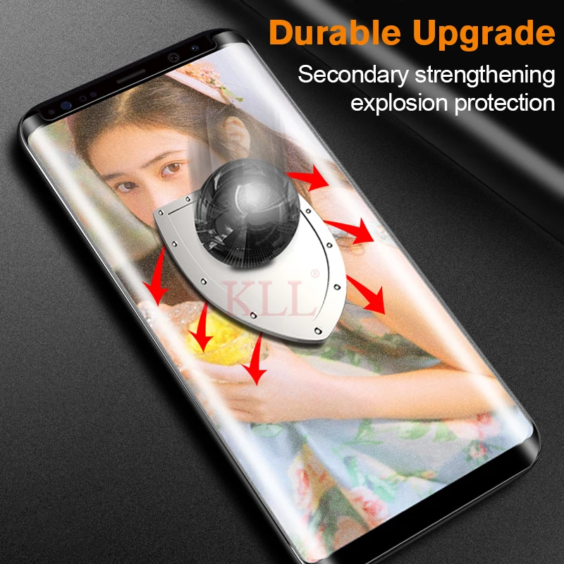 Матовое стекло для samsung Galaxy Note 9 8, защита экрана с закругленными краями для samsung Galaxy S9 S8 Plus, матовое закаленное гладкое стекло