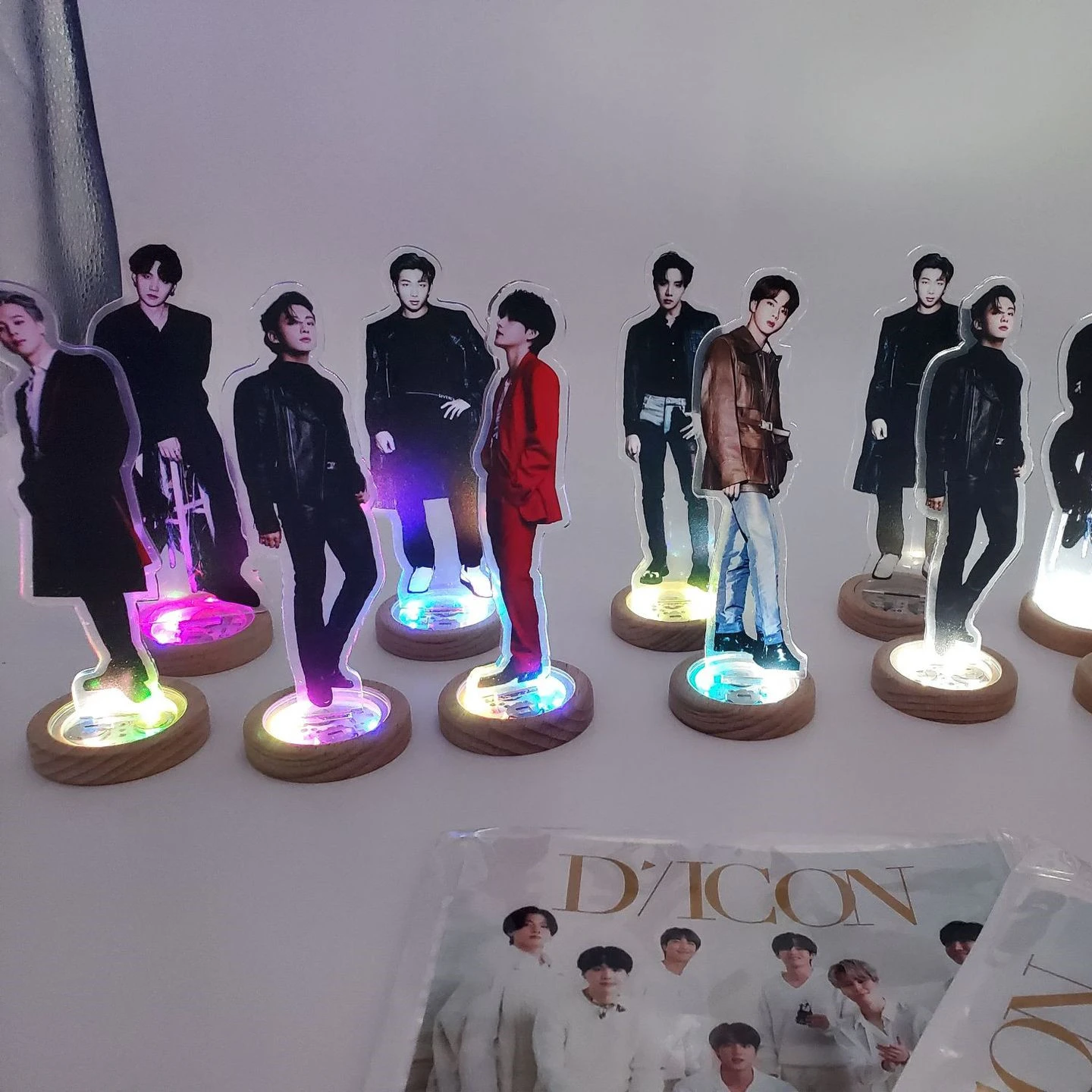 Kpop Bangtan Boys Light Acrylic Standee Figure Figurine Colorful Decorative LED Night Lamp Lighting Board LOVE SPEAK YOURSELF plus size cosplay