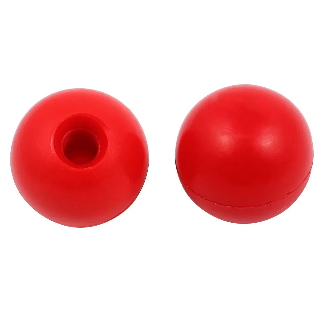 50Pcs Red Plastic Round Handle Ball Knob M10 Threaded 35mm Dia Machine Tools