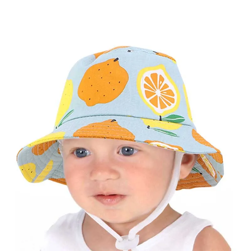 

Children's Cotton Hat Cartoon Fruit Print Sun Hat Boys And Women's Baby Ventilation Basin Hat Beach Hat Fisherman Hat