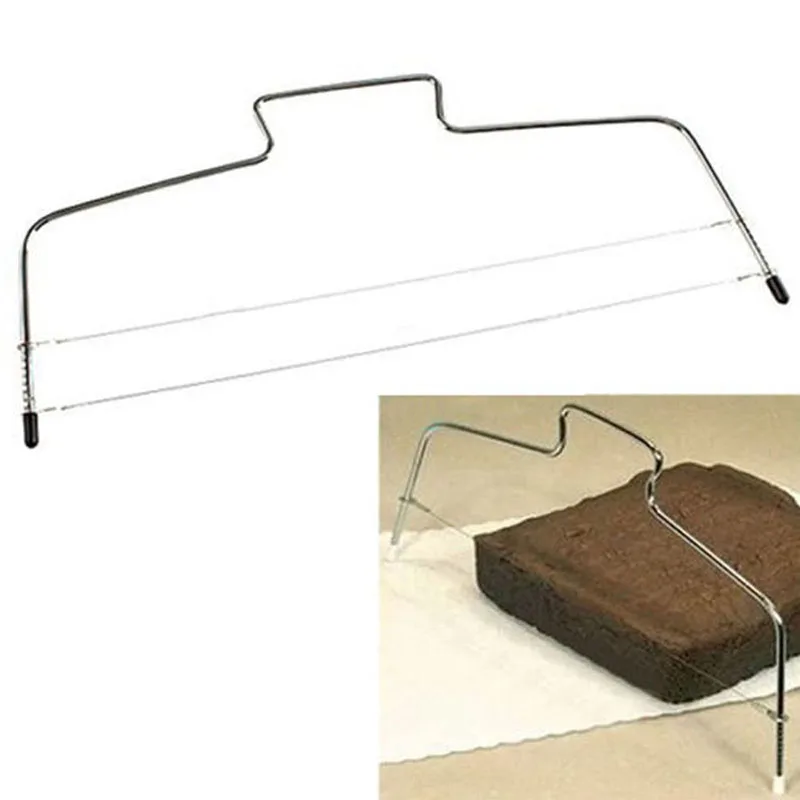 Двухлинейный Регулируемый инструмент для выпечки резак торта хлеба струны нож