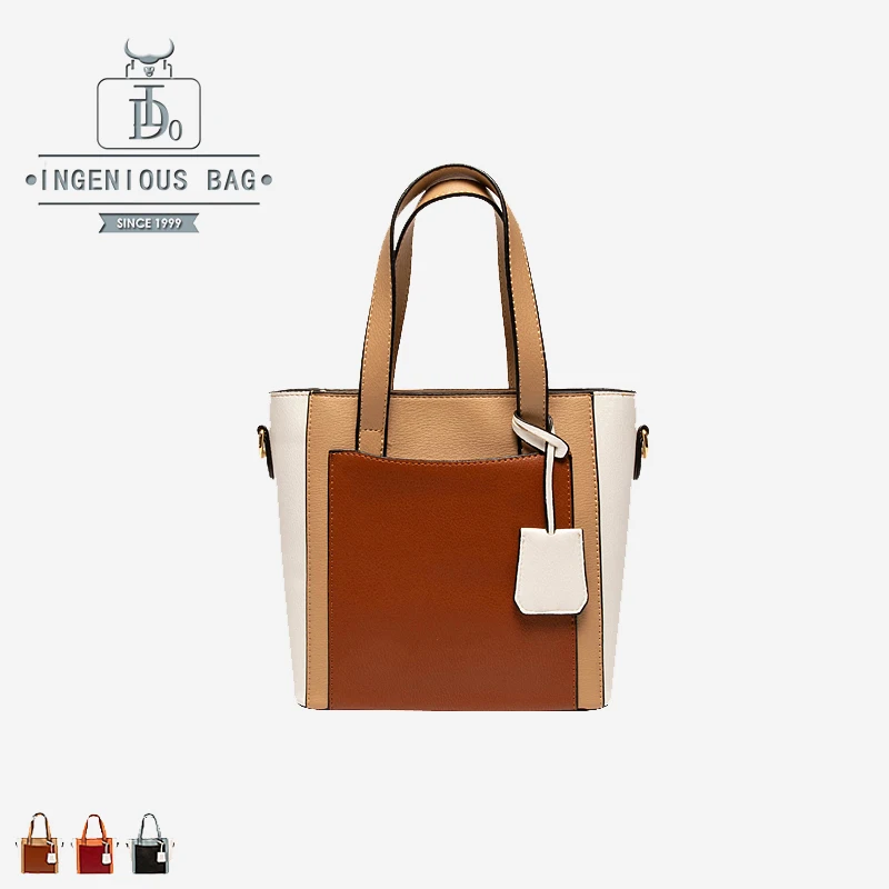 

Tote Handbags for Women Gradient Patchwork Ladies Shoulder Bags Designer Luxury Top Handle Fashion Crossbody Pu Leather