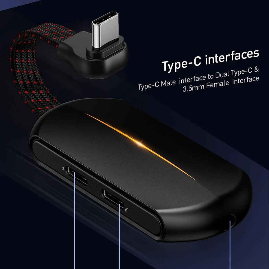 Baseus 2 в 1 для Apple Lightning до 3,5 мм разъем для наушников адаптер аудио Зарядка конвертер для iPhone xs xr 8 7 6s 11 ipad usb c - Цвет: USB Type c interface