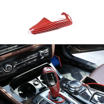 

Car Left Drive Carbon Fiber Red Gear Shift Knob Cover Trim for BMW F10 F20 F22 F30 F32 X3 X4 X5 X6 Series