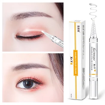 

Hot 5ml Double Eyelid Styling Cream Natural Invisible Waterproof Double Eyelid Glue With y-Shaped Stick