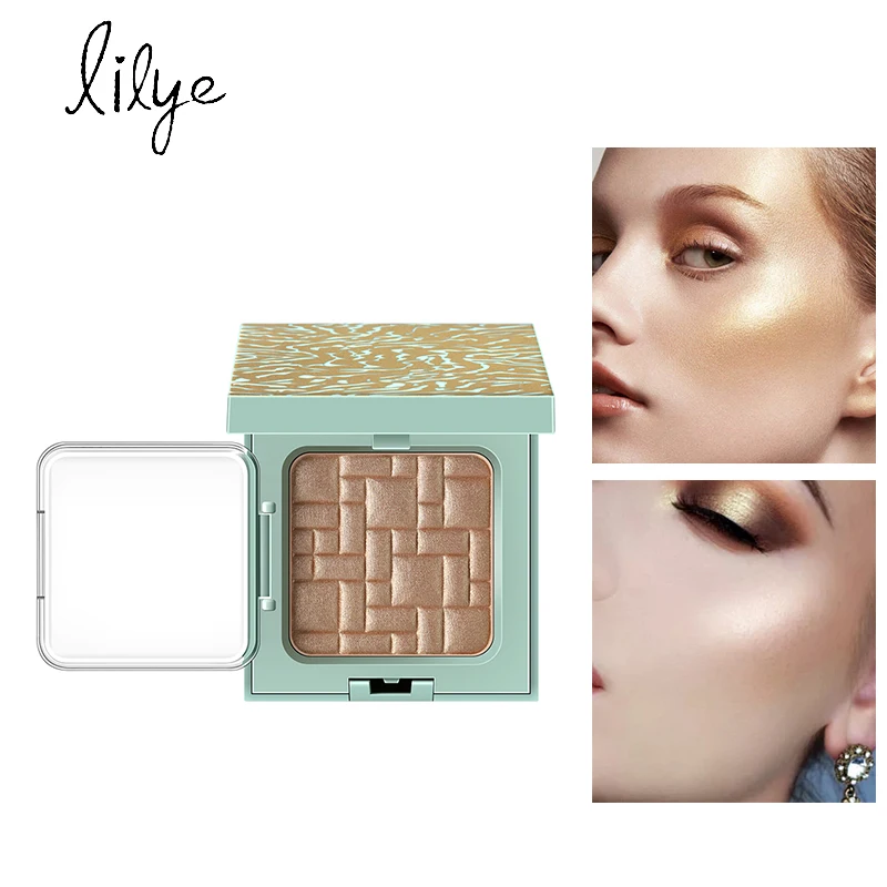 

Lilye 3 Colors Shimmer Highlighter Powder Palette Face Bronzer Contouring Highlight Makeup Face Base Illuminator Glow