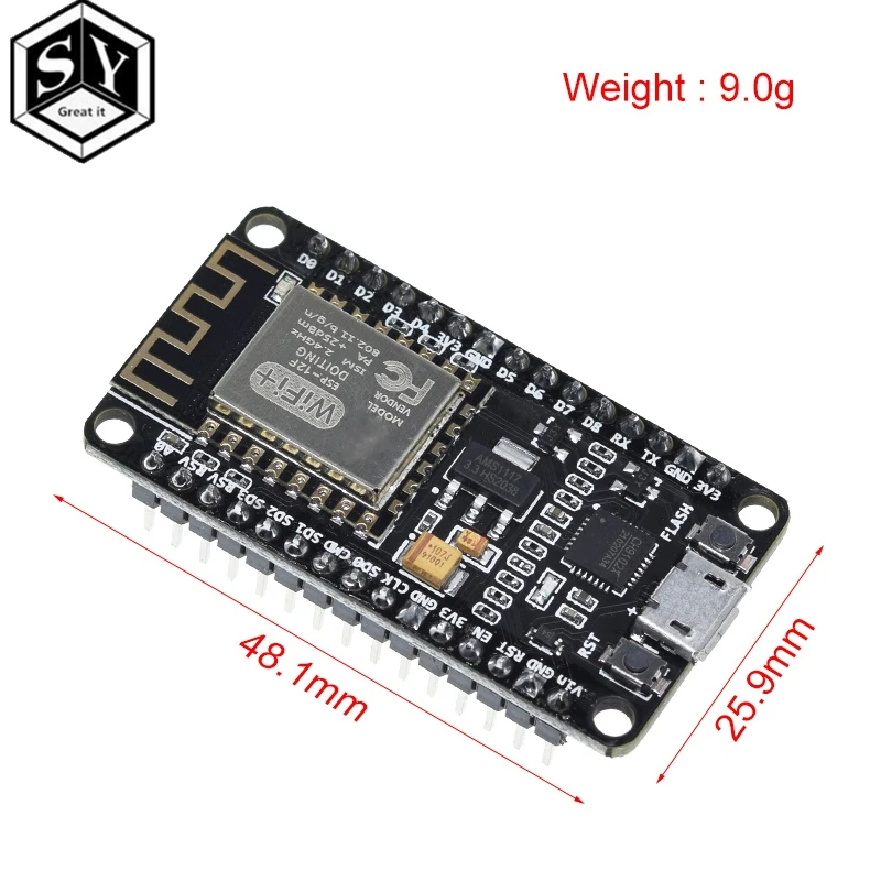 Модуль NodeMcu V2.1 CH9102X Lua плата разработки Wi-Fi Интернет для вещей ESP8266 с USB-портом Arduino