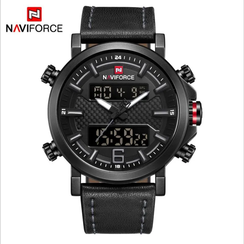 02 NAVIFORCE Lingxiang 9135 часы мужские роскошные Стальные кварцевые часы мужские деловые часы с хронографом спортивные наручные часы 30 м водонепроницаемые - Цвет: 02