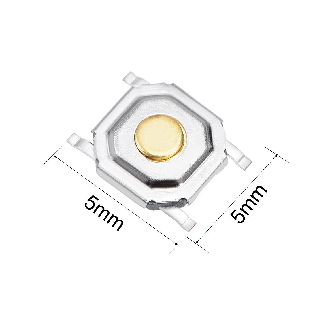 Uxcell 50 шт. 5x5x1,5 мм мгновенная панель PCB SMD SMT крепление 4 контакта Кнопка SPST тактильный переключатель