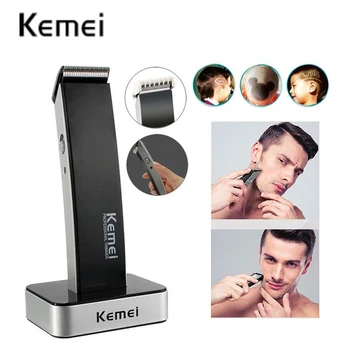

Kemei Tondeuse Alle Metalen Mannen Elektrische Draadloze Tondeuse Kaalhoofdige Blade Finish Kapsel Machine Haircut