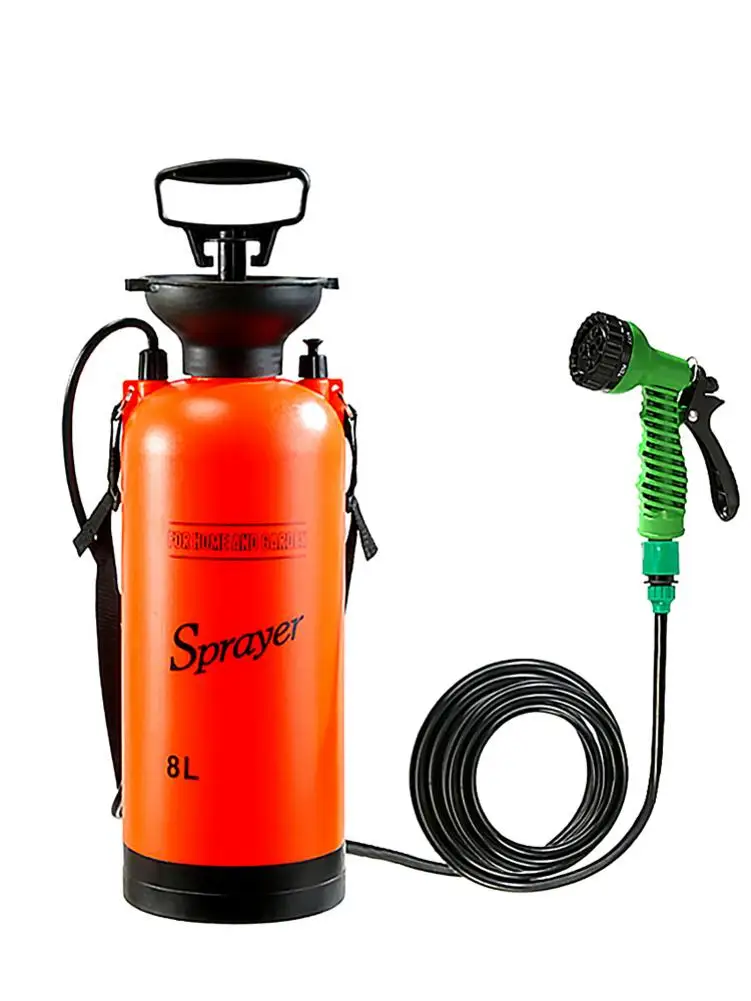 

New Outdoor Shower Portable Camping Shower Multi-Function Bath Sprayer Watering Flowers Car Washing Small Sprayer 5L