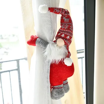 

2021 Christmas Decorations for Home Faceless Doll Navidad Christmas Garland Curtain Tied Rope Xmas Decor Santa Accessories 2
