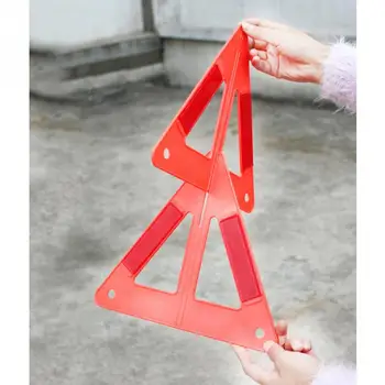 

Hot Car Red Breakdown Warning Triangle Emergency Reflective Safety Hazard Sign Cars Tripod Folded Stop Sign Reflector
